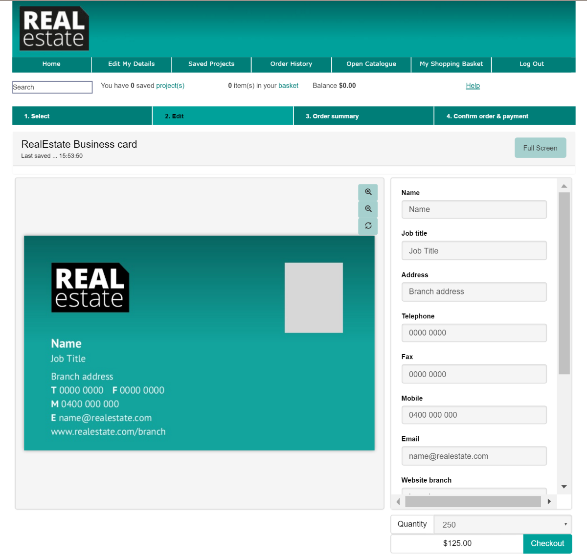 Real Estate Storefront Example Image